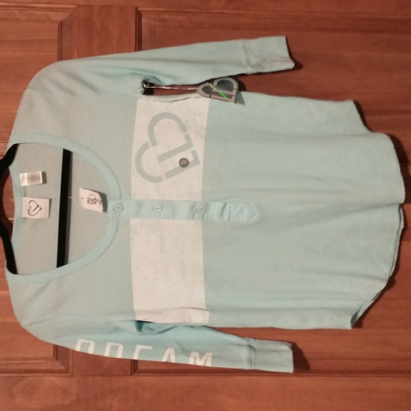 Live Love Dream woman's size XSP 3/4 sleeve Henley half button scoop neck NWT - Picture 12 of 12